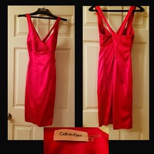 Calvin Klein Satin Cocktail Dress